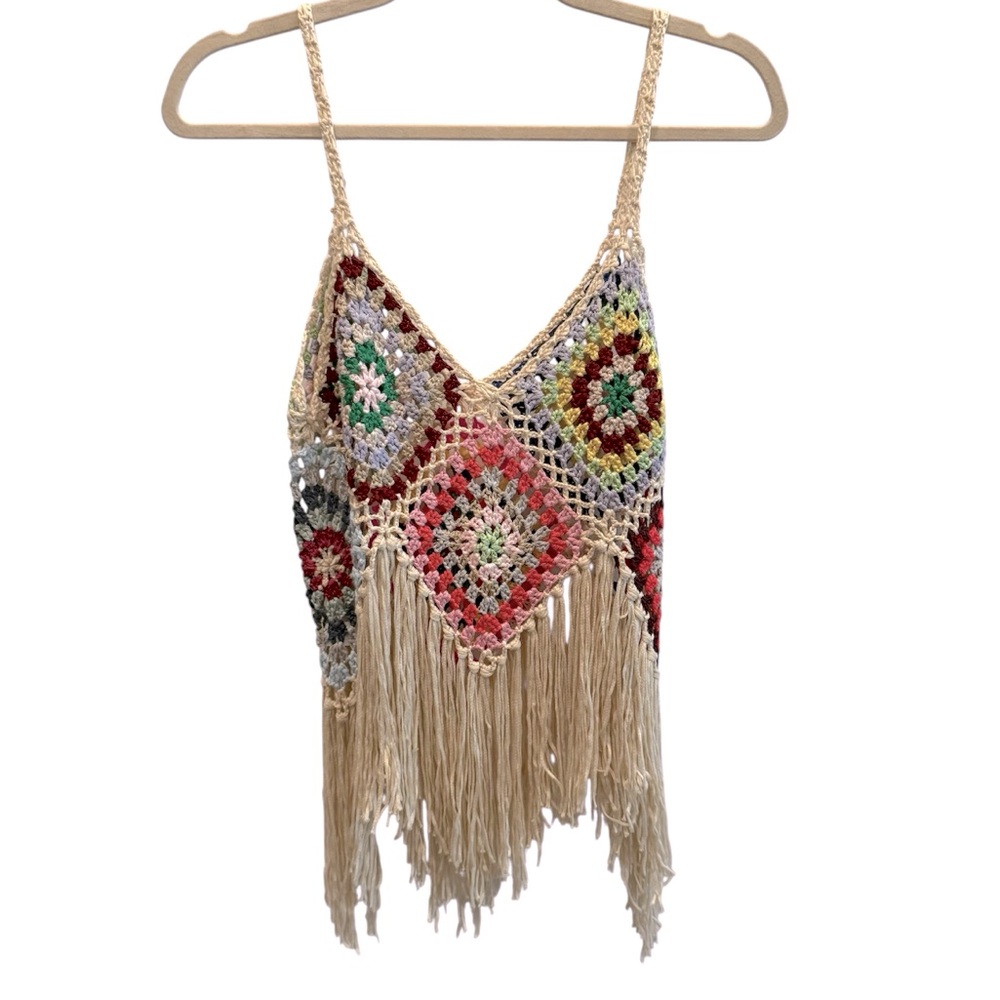 Boho Granny Square Crochet Tank - Picture 3 of 4